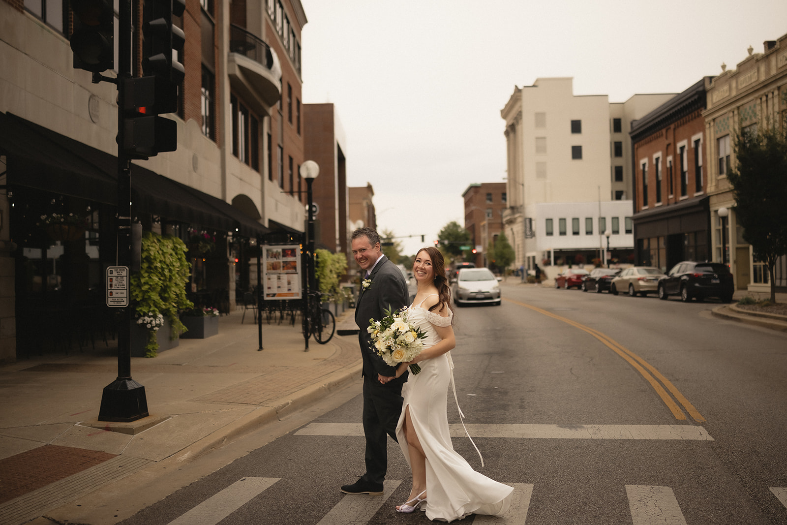 Downtown Champaign photo location for wedding and engagement photography in Champaign-Urbana.